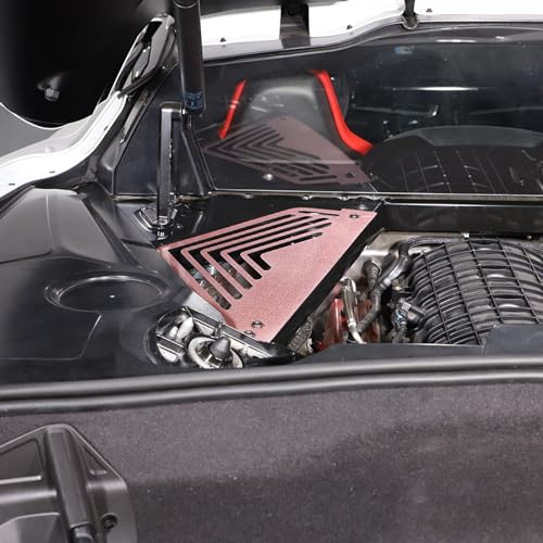 Image of TOYCIDFG Engine Bay Panel Cover Compatible with C8 Corvette 2020-2025 Left Right Splash Shield Oxidation Case Guard Aluminium Interior Body Part Accessories (Carbon Fiber-Pink)