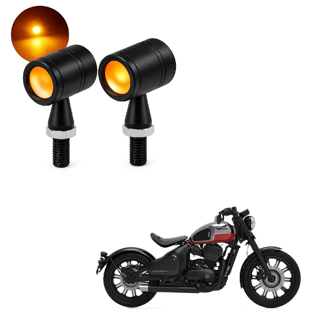 2Pcs Waterproof Motorcycle LED Fork Turn Signal Indicators ? Amber Light | for 42 Bobber & Others Bike-picture-17