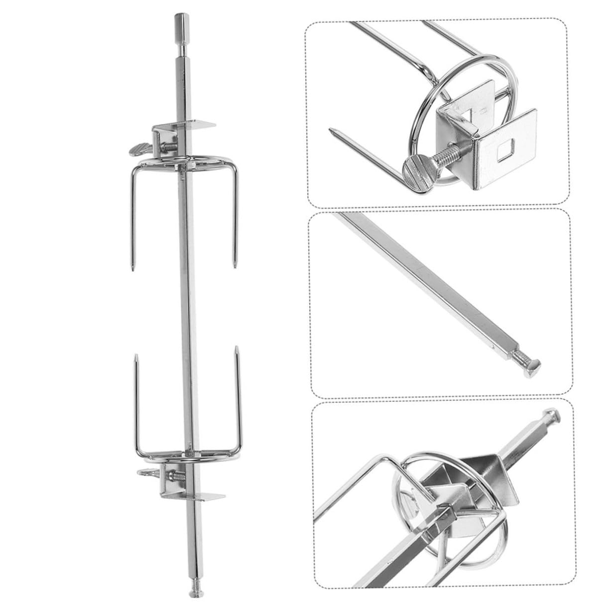 2 Impostati Forchette Rotanti in per Spiedo Elettrico Forchette Bbq Resistenti per Arrosto Tacchino e Pollo Utensili da Facili da Pulire per Friggitrice ad Aria e Elettrico