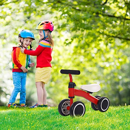 Moageme Kinder Laufrad Lauflernrad Erstes Fahrrad Mit 4 Räder Ohne | Baby Rutschrad Spielzeug Für Jungen Mädchen 1-3 Jahren | Höhenverstellbarer Lenker | Geburztag Weinachten Geschenk Für 12-36 onate – Bild 4