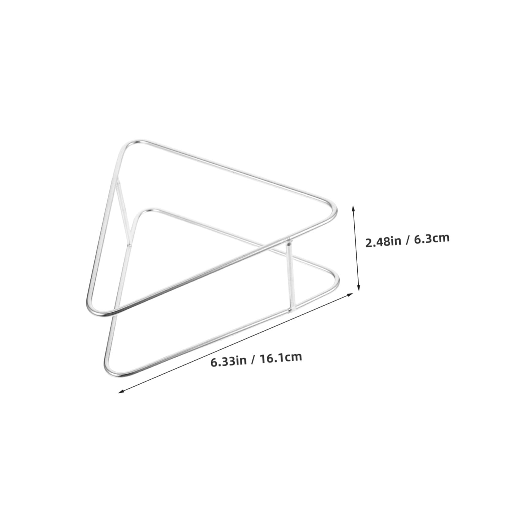 FUNOMOCYA Compact Triangle Coaster Holder Plate Organizer Rack Stainless Steel Coaster Storage Rack Easy to Clean