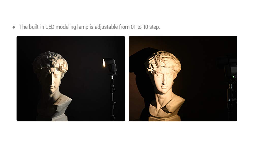 Godox V1-O Flash Speedlite,Profesional HSS Flash de cámara de Cabeza Redonda para cámaras Panasonic para Olympus con batería de Litio