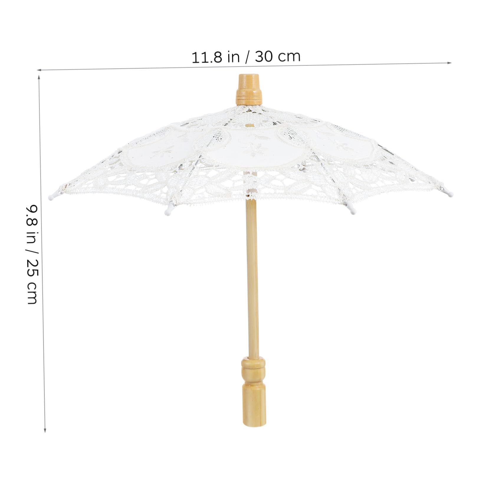 SOIMISS 4stücke Hochwertiger Eleganter Spitzenschirm Für Hochzeiten Und Fotografie Weißer Handgefertigter Regenschirm Mit Wunderschöner Stickerei Und Ergonomischem Griff Für Braut Und