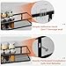 Spice Rack Wall Mount, 4 Pack Pantry Door Organizer & Hanging Storage Baskets Organizer Wall Mount, Large Capacity Metal Spice Shelf for Kitchen Cabinet, Pantry Doors, Bathroom, Shower, Home Decor