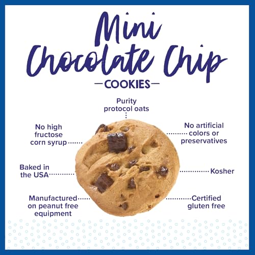 Image of Goodie Girl Mini Chocolate Chip Cookies - Gluten Free Snack Packs Individually Wrapped, Peanut Free, Dairy Free, Egg Free - 90 Calorie School Lunchbox Snacks for Kids & Adults (10 Count)