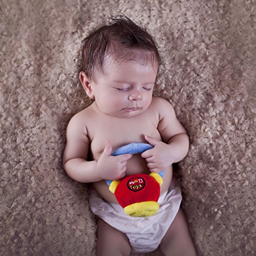 WOD Toys Baby Kettlebell Plush Kettle with Rattle - Safe, Durable Fitness Toy for Newborns, Infants and Babies