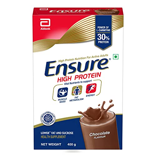 Ensure High Protein Drink for Physically Active Adults – Chocolate 400g, Red Ensure High Protein Drink for Physically Active Adults – Chocolate 400g, Red
