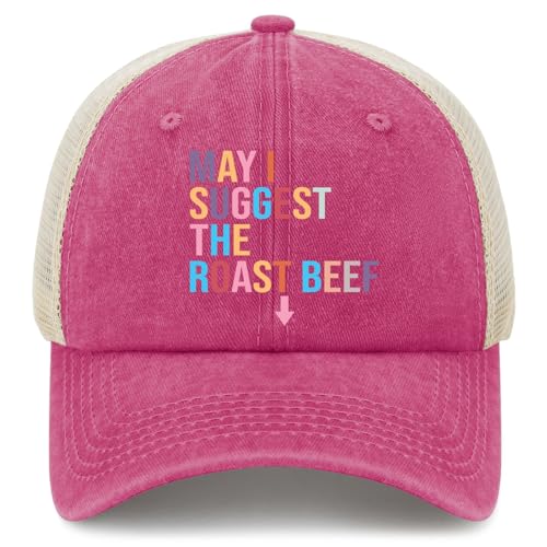 May I Suggest The Roast Beef Sun hat Cycling caps for Men Pink