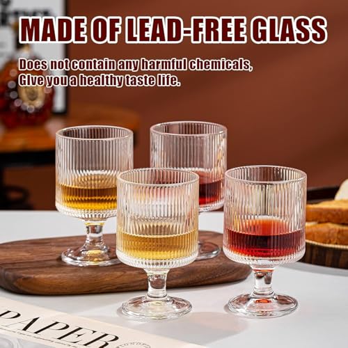 Image of Premium Wine Glasses 300ml, Set of 6 Long Wine, Burgundy Clear Glasses with Stem for Wedding Anniversary, Birthday, Gift (RKT-11, Set of 6)
