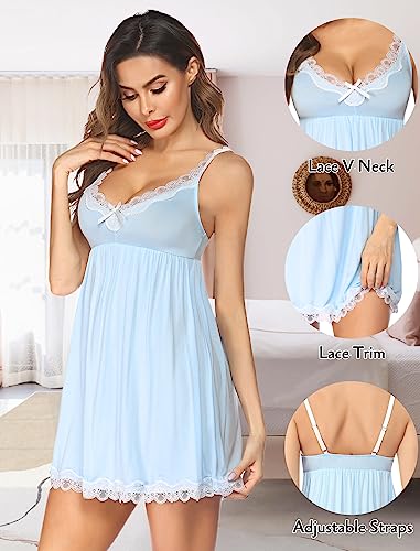 Image of Avidlove Women Sexy Sleepwear Lace Chemise Nightgown Full Slip Babydoll Sleepwear