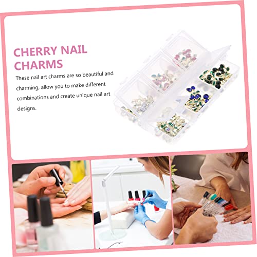 FRCOLOR 60 Pçs Acessórios De Arte Para Unhas Com Strass Decoração Com Glitter Cerejas Maraschino Dec