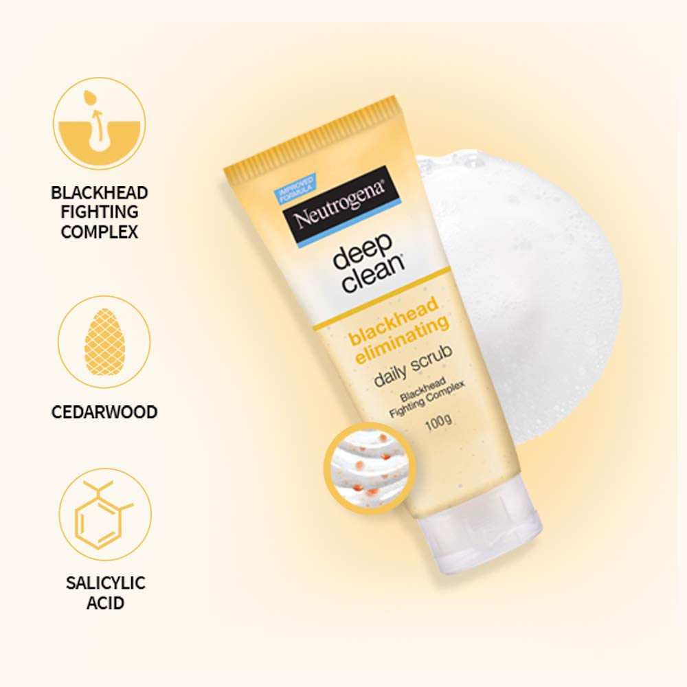 Neutrogena Deep Clean Scrub Blackhead Eliminating Daily Scrub For Face, 100g - Image 5 thumbnail