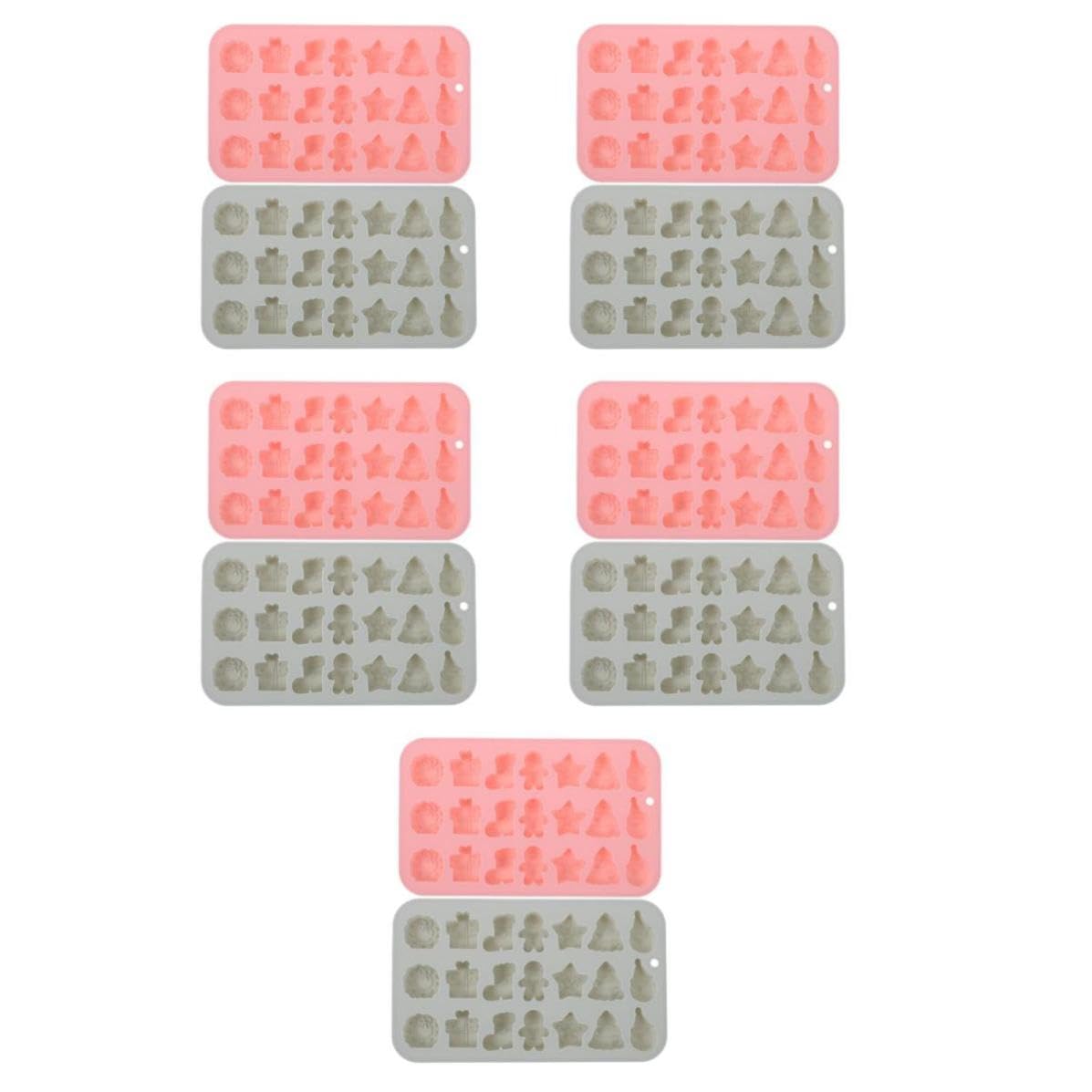 Toyvian 10 Unidades Moldes de Silicona Navideños 3d de 21 Cavidades para