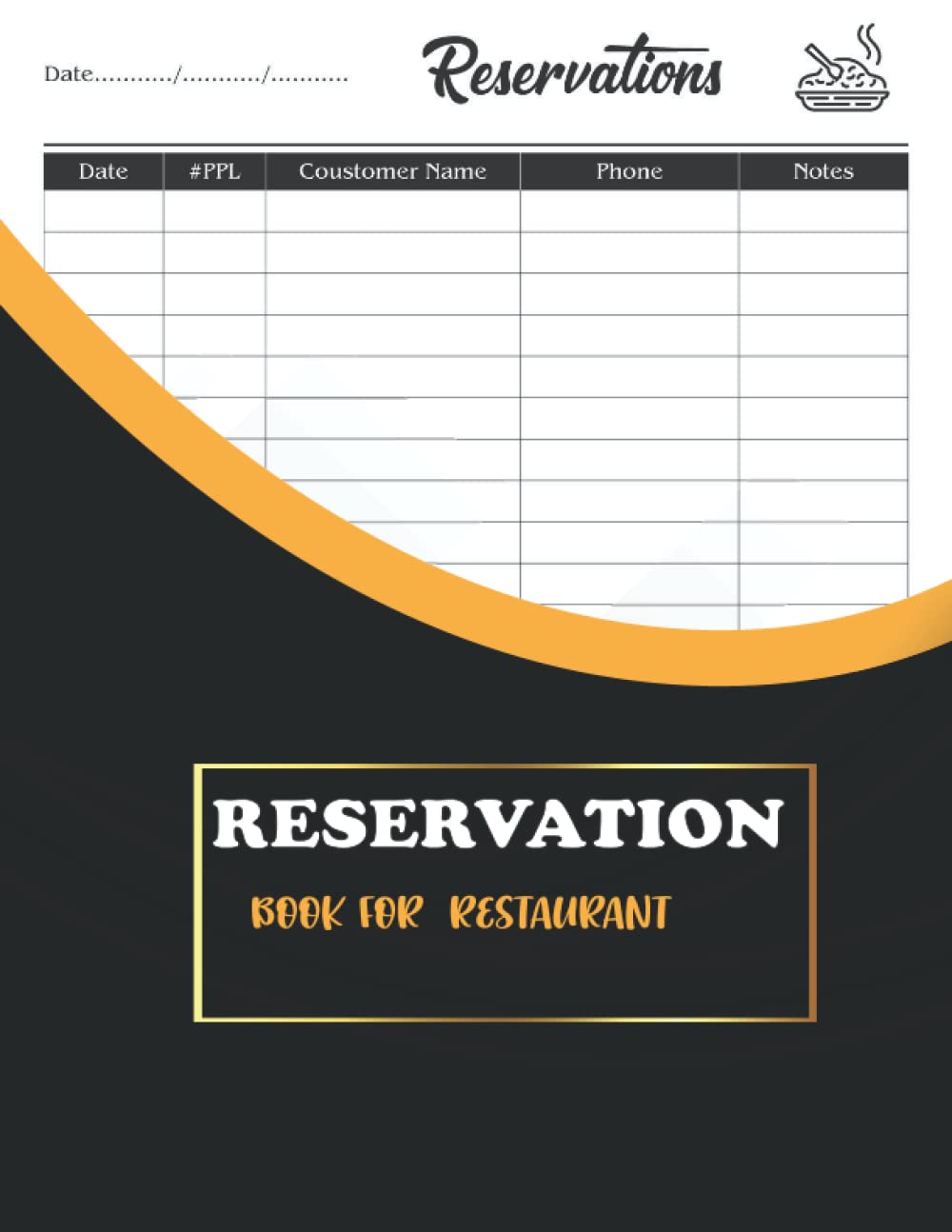 Reservation Book For Restaurant: Hostess Table Log Book | Full Year Dinner Reservations Book | 365 Day Table Reservations | Full Year Dinner Reservations Book .