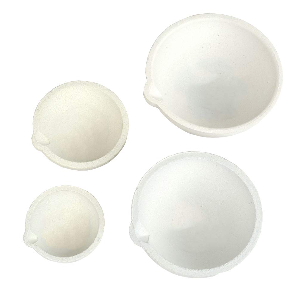 Lot De 2 Creusets En Céramique Alumine (Corindon) 50 Ml – 8 X 4 X 1,8 Cm – Haute Température 1700°C Pour Bijouterie Et Moulage