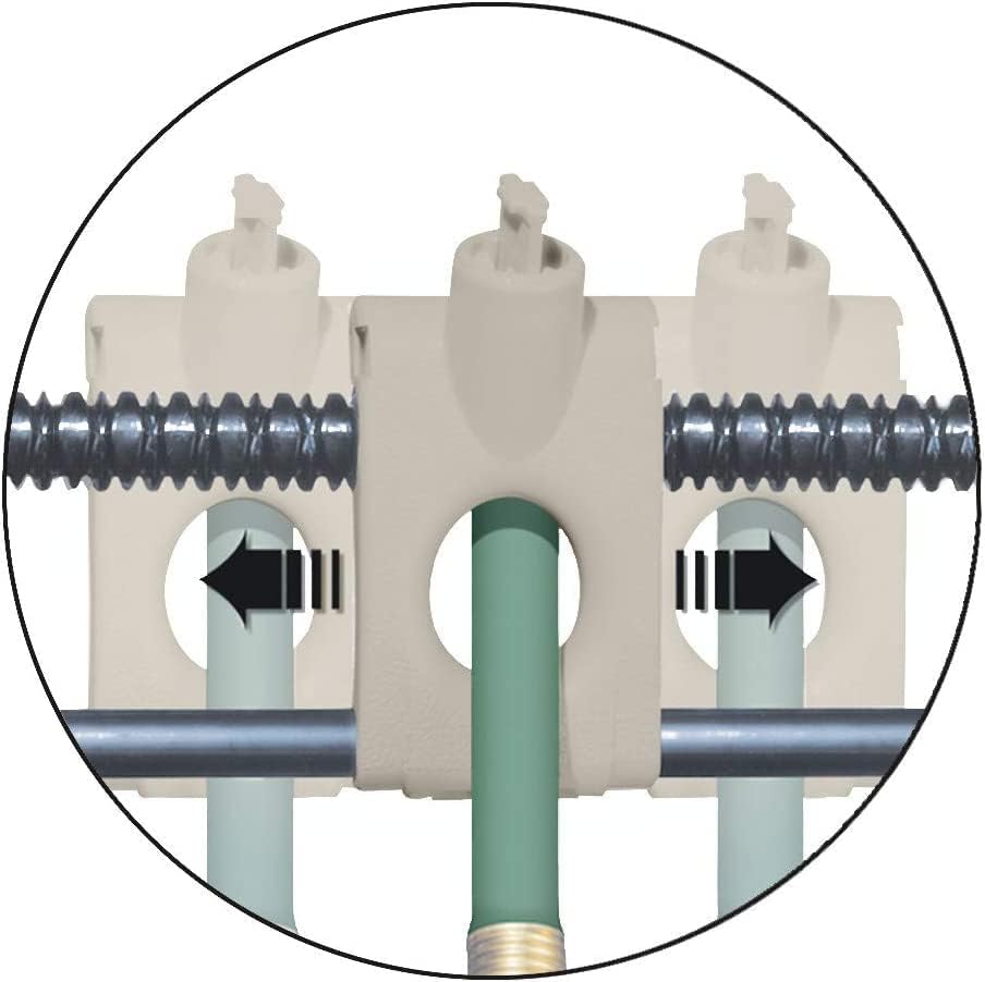 Miniatura 3 de Carrete de manguera automático de 12 voltios - Carrete de manguera de jardín recargable con funcionamiento de pedal, tapa y guía de manguera