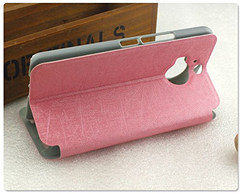 Image of Heartly Luxury PU Leather Flip Stand Back Case Cover for HTC One M9 Plus M9+ - Cute Pink
