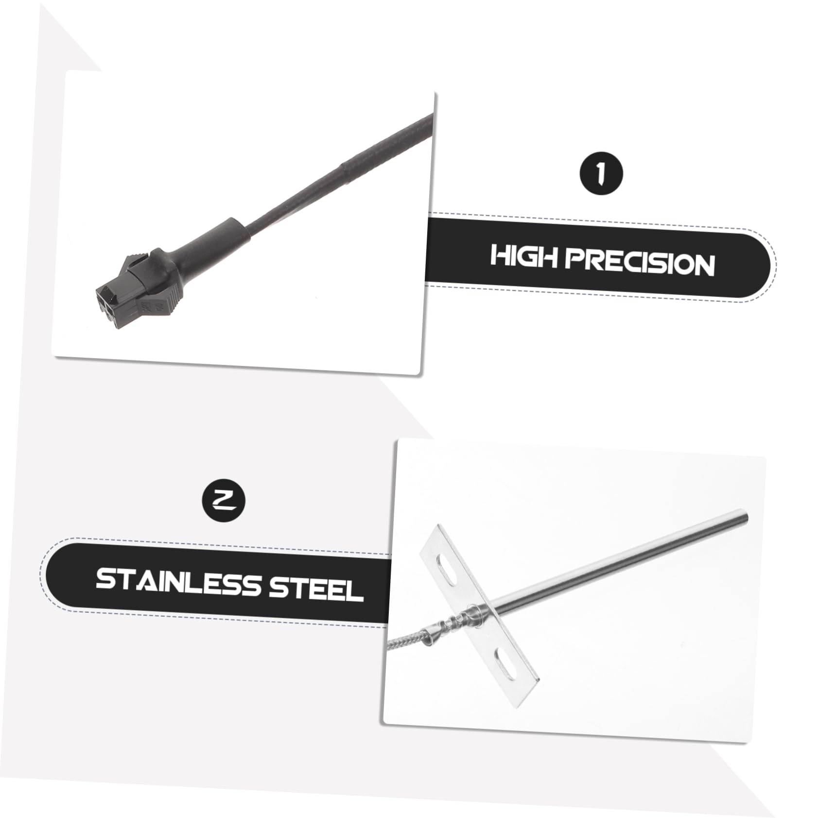 Abaodam 4 Set Termometro cucinando macchina griglia carne sensore temperatura esterno accessori barbecue sonde di temperatura sonda di temperatura sonda temp Acciaio inossidabile Silver