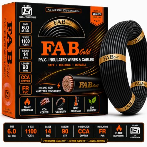 Image of 6.0 sq /mm (90 Metres) Multi Strand House Wire FR PVC (84 Wire) House Fitting