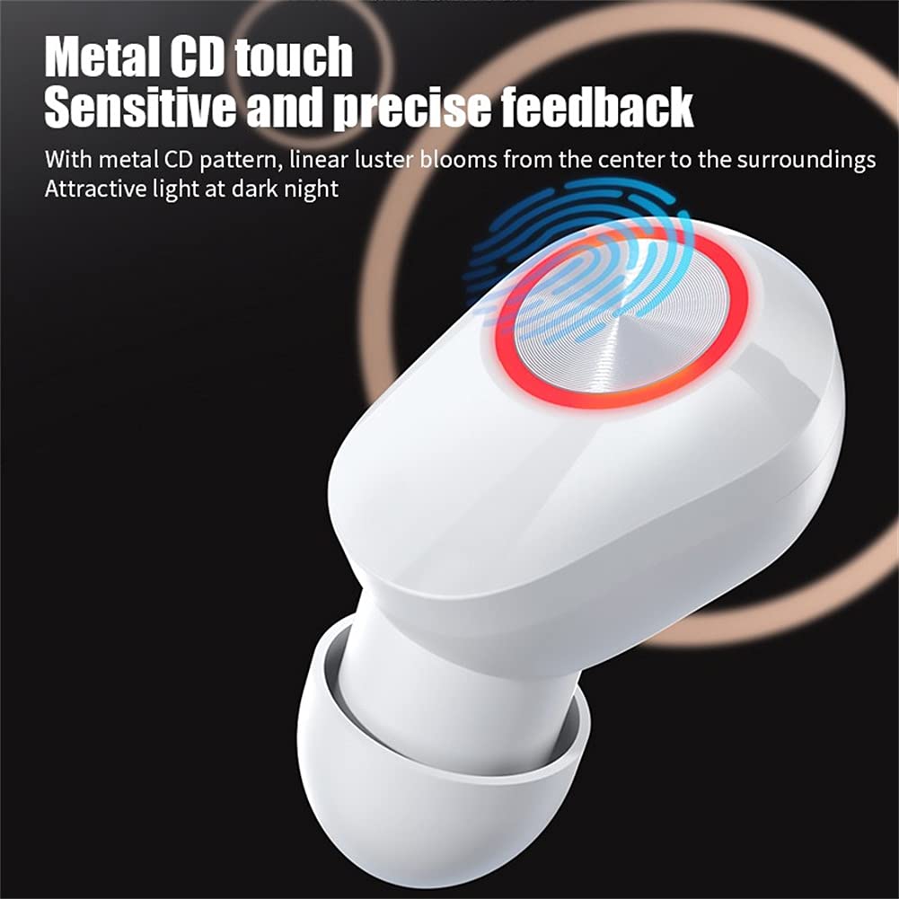 Prawdziwe bezprzewodowe słuchawki, słuchawki bluetooth z mikrofonem, wyświetlacz LED Muzyka Słuchawki Sporty Earbuds HiFi Stereo Stereo, do pracy, Sport, Gra,Black