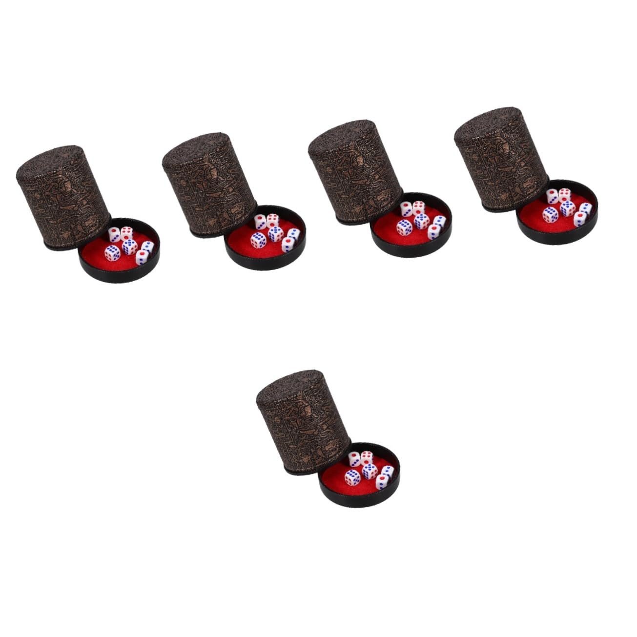 TOYANDONA 5 Sätze Schallgedämpfter Würfelbecher Würfelstapelbecher Würfelbecher Mit Würfeln Ktv Bar Requisiten Würfel Shaker Halter Spiel Requisiten Party- Abs
