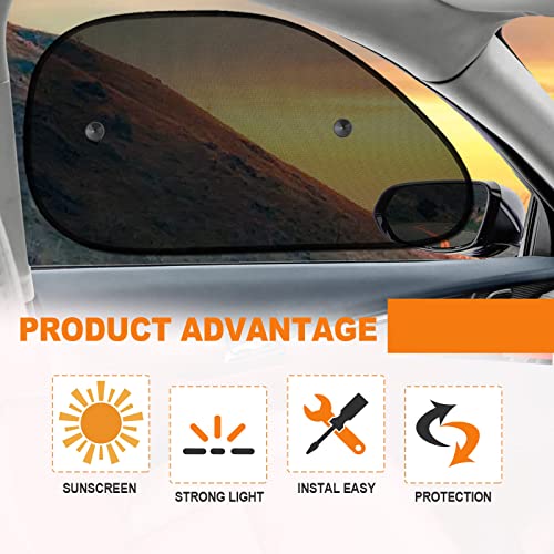 2 PCS Car Accessories Side Window Sun Shade, Glare and UV Rays Protection for Your Child, with Sun UV Protection, Reduce Damage from Direct Bright Sunlight and Heat, Universal Car Window Shade - Thumbnail 4