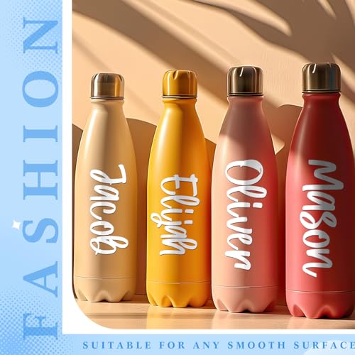 Image of Humyoun 6 Sheets UV Dtf Cup Wrap Name Stickers for Water Bottles Waterproof Vinyl Decals Personalized Custom Lettering Gift Stickers for Cups Love 14-40oz Tumbler Mugs DIY Craft (White)
