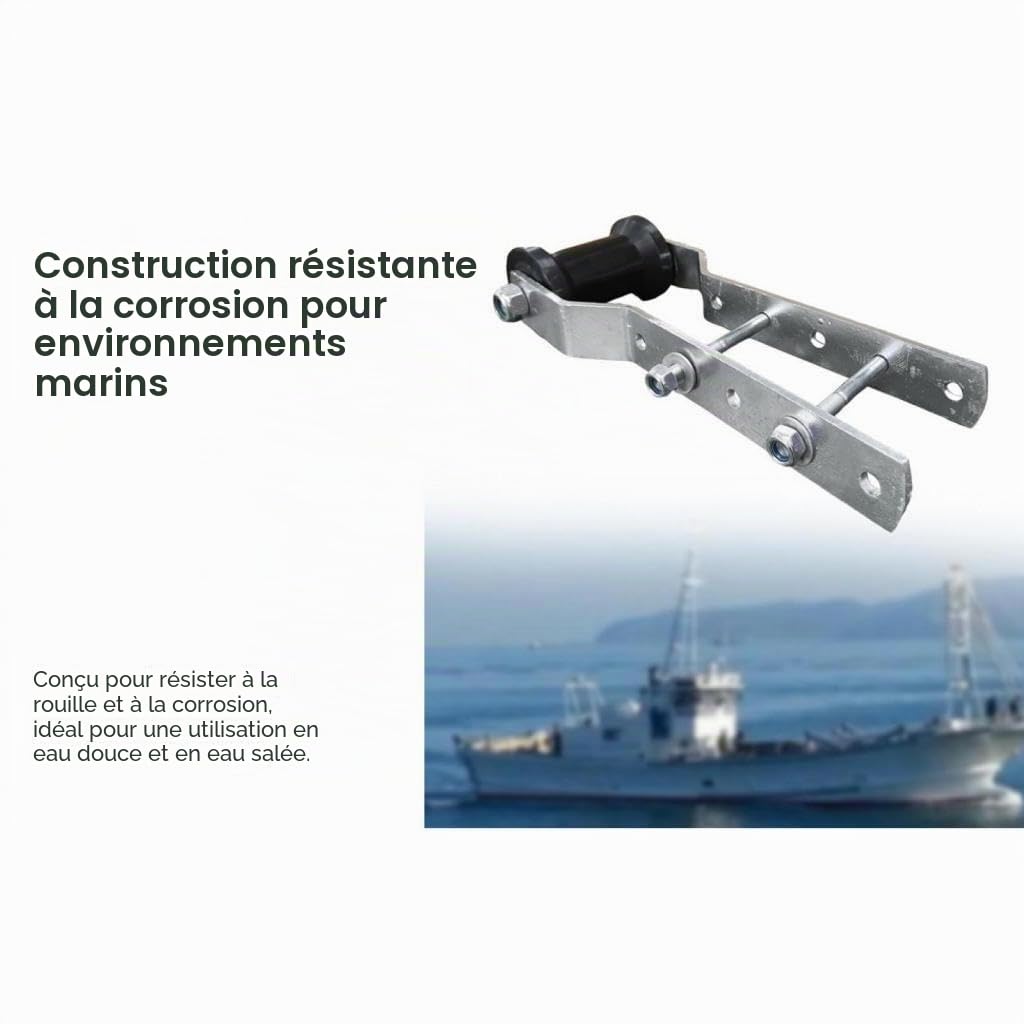 rockible Support de Rouleau de quille réglable, Assemblage de remorque de Bateau, Accessoire d'absorption des Chocs, Support de Bateau Robuste en métal et