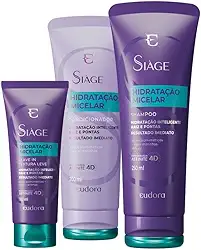 Eudora Kit Siàge Hidratação Micelar: Shampoo 250ml + Condicionador 200ml + Leave-In 100ml