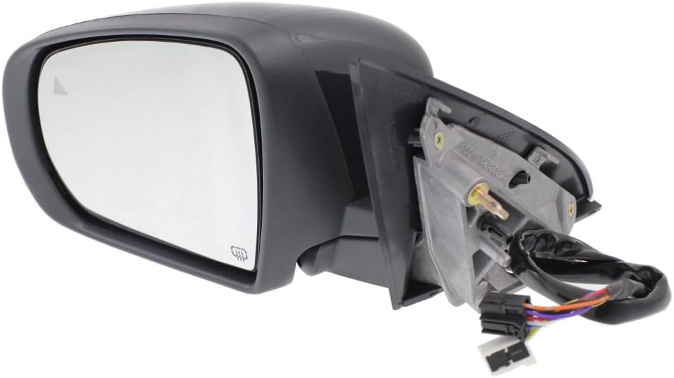 For Jeep Cherokee 2014 15 16 17 2018 Door Mirror Driver Side | Power Glass | Heated | Manual Folding | Paintable | With Signal Light | With Puddle Light | Replacement For CH1320428 | 1UV67TZZAD
