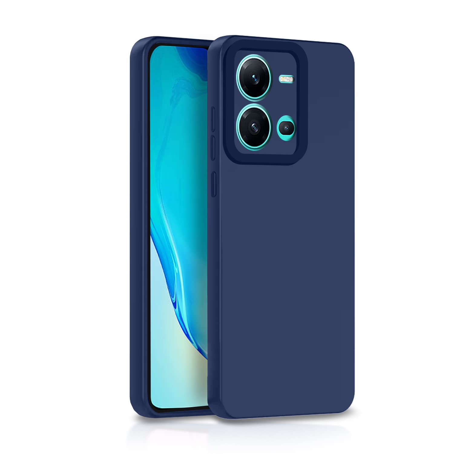 Pikkme Vivo V25 5G Back Cover Soft Matte Liquid Silicone TPU | Camera Protection | Shockproof Slim Back Case for Vivo V25 5G (Blue) (B0BMWYQLFH) Amazon Price History, Amazon Price Tracker