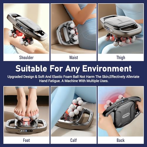 Image of 16 Head Massage Gun Deep Tissue, Handheld Back Massagers, Quiet Multi 16 Head Massage Gun for Shoulders, Neck, Legs, Portable Muscle Gun, Pain Relief, 3 Modes & 30 Intensities- Gifts for Men Women