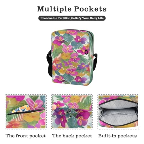 messenger bag for men men's shoulder bag Shoulder Handbags For Women Adjustable Strap for outdoor sports outdoor sports- Flower Pink2