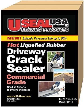 UsealUSA Hot Liquefied Rubber Driveway Crack Sealer Contractor's 6 pack #68118CP