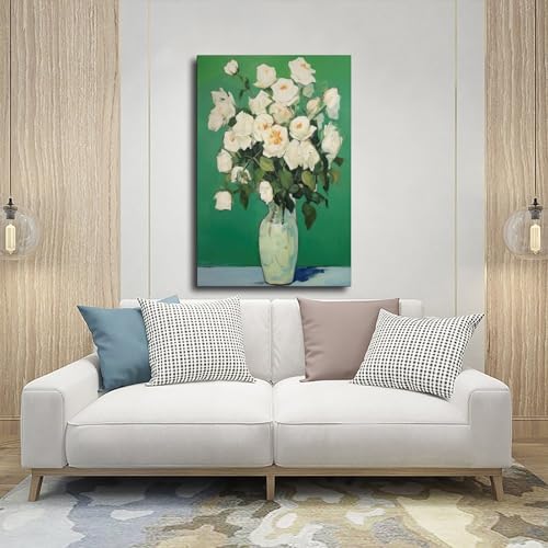 Impression sur toile vase botanique et fleurs mortes 40x60cm pour décoration murale - 5