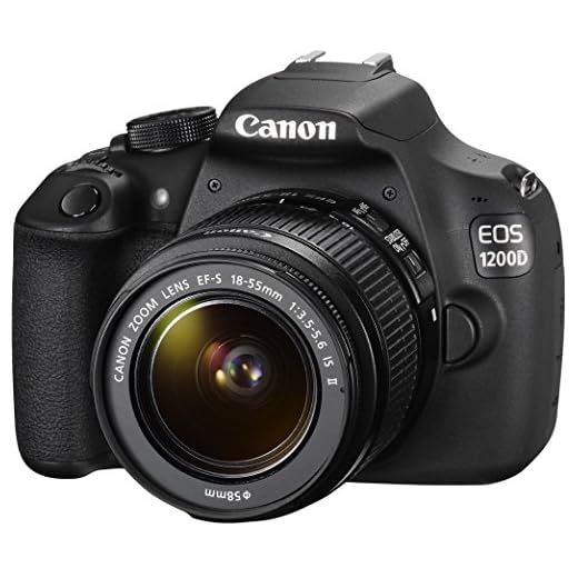 Canon EOS 1200D Fotocamera Reflex Digitale, 18 Megapixel, Obiettivo EF-S 18-55mm IS II, Nero