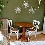 Mirror Wall Decor Metal Sun Mirror Home Decoration Wall Art Decorative Mirror Suitable for Living Room Bedroom Bathroom Entryway