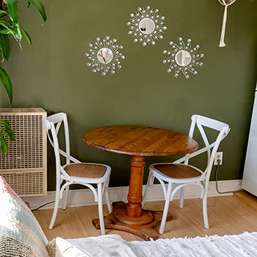 Wotieuns Mirror Wall Decor Metal Sun Mirror Home Decoration Wall Art Decorative Mirror Suitable For Living Room Bedroom Bathroom Entryway #TOP3
