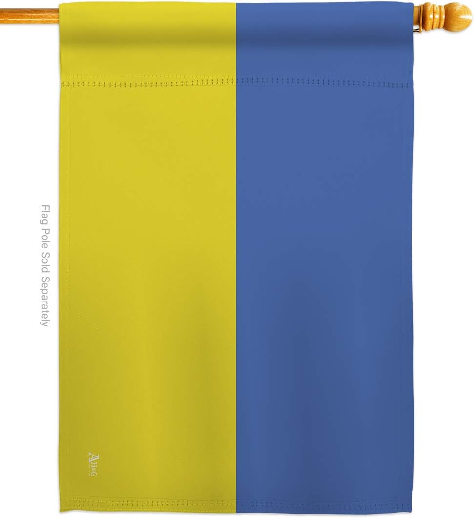 Ukraine House Flag Regional Nationality Nation International World Country Particular Area Small Decorative Gift Yard Banner Made In USA 28 X 40