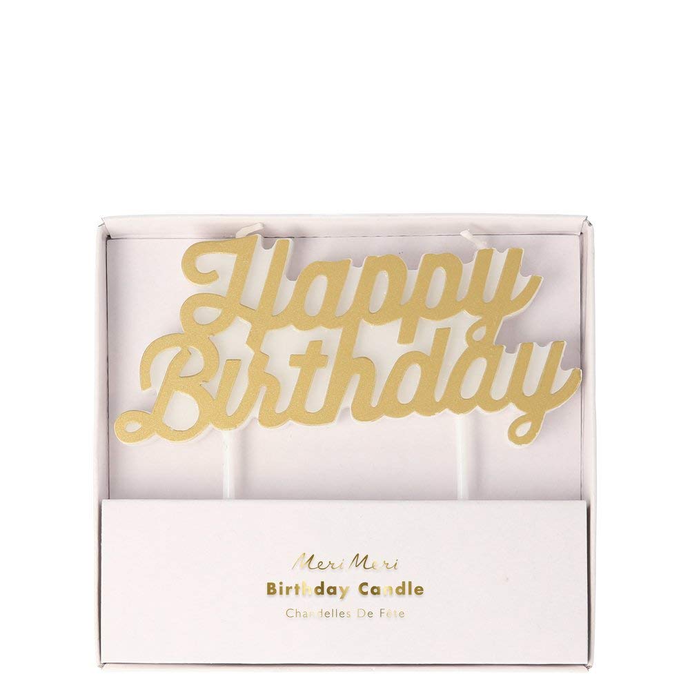 Meri Meri Meri - Vela de cumpleaños dorada, color dorado