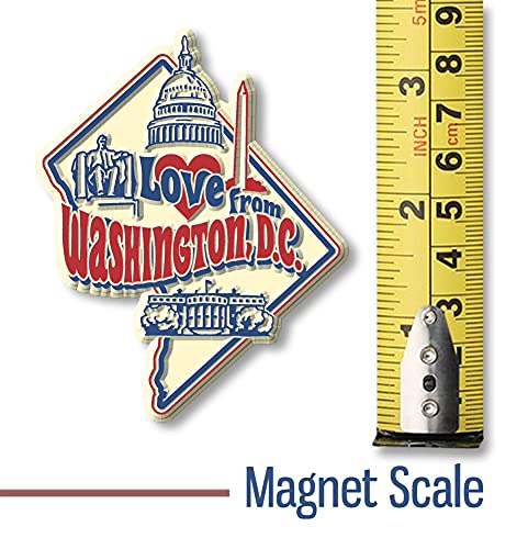 Imán Vintage Love from Washington D.C., caucho 3D, 6.6x8.4 cm miniatura 5