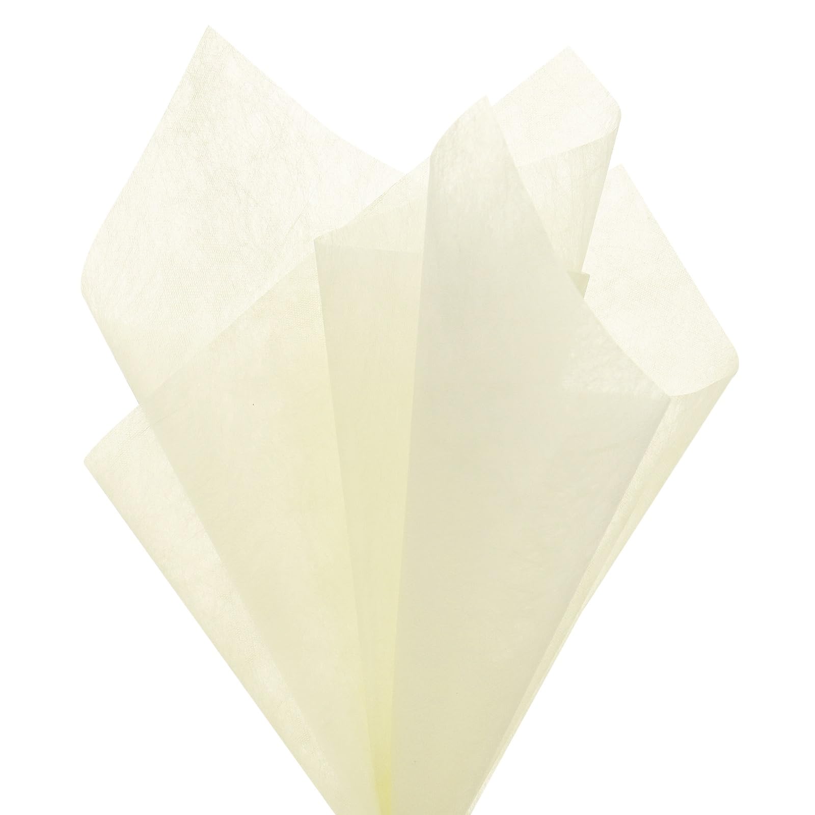 M METERXITY 34-Sheet Korean Cotton Wrapping Flower Paper, 11.4 Inch/ 29cm Waterproof Floral Wrapping Cotton Paper for Bouquets/Gift Packaging [Frosted Beige]