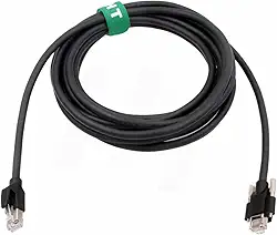 Cabo Ethernet GigE para câmera Basler Jai Dalsa Cat5e RJ45 com parafuso de travamento horizontal de 2 m