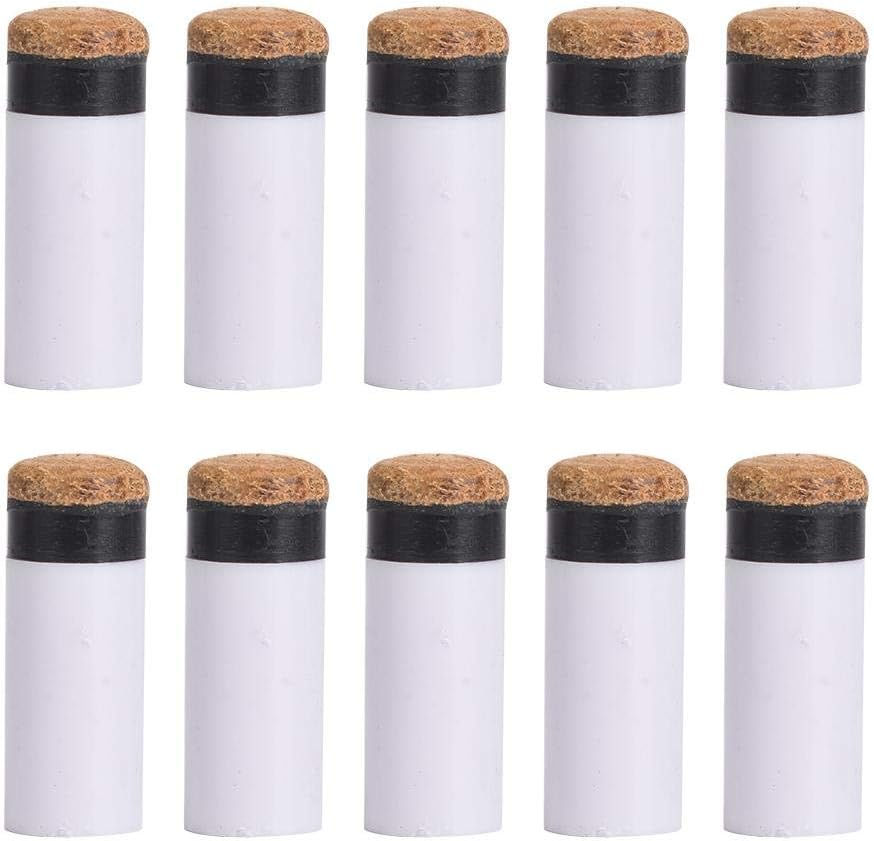 Alomejor 10pcs Cue Tips Pool Billiards Rod Stick Replacement Parts Repair Tool Supplies Accessories ?10mm/11mm/12mm/13mm?Optional Size?(12mm)
