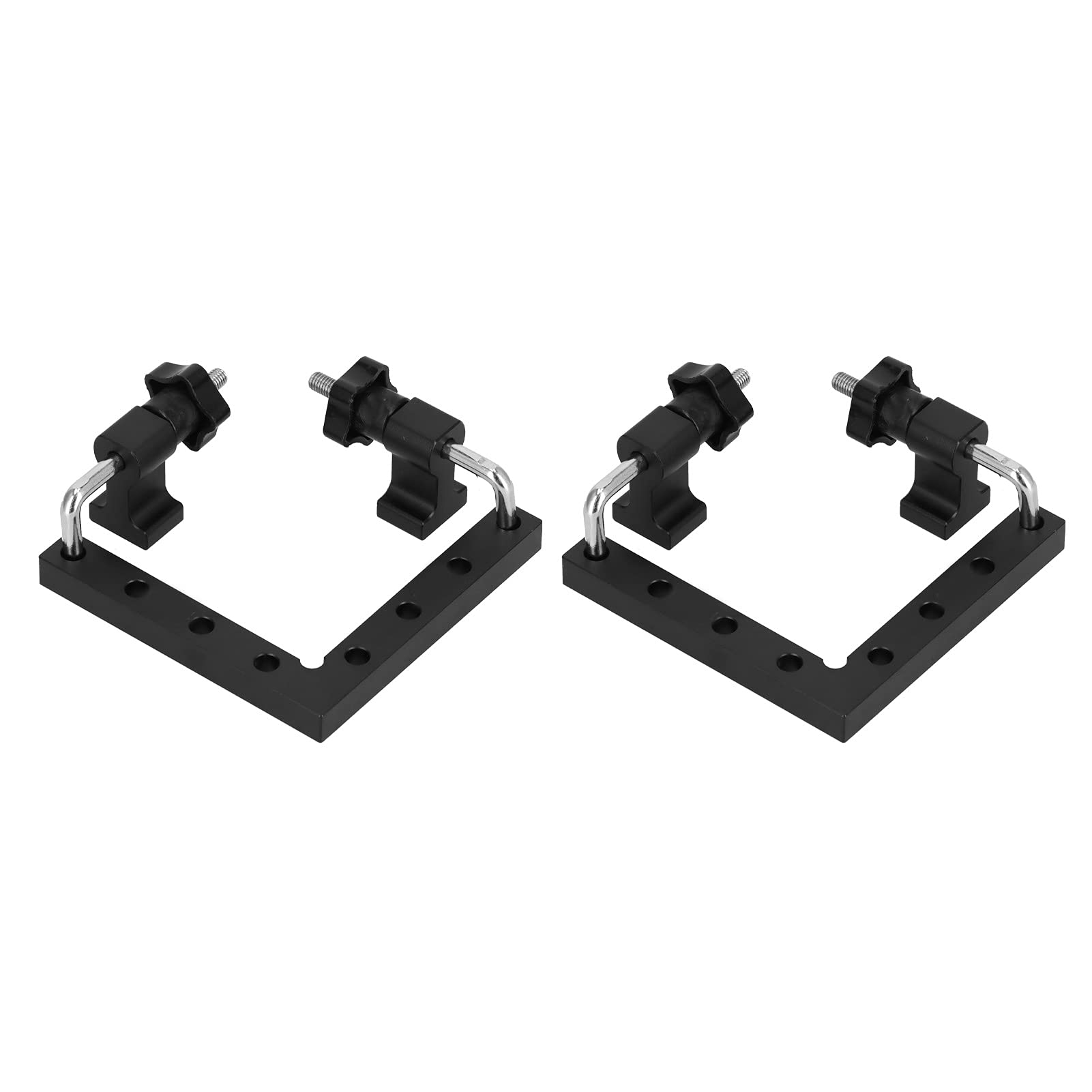 90 Degree Positioning Squares, L Shape Woodworking Clamps, Black Aluminum Alloy Right Angle Clamp Set for Furniture Cabinets Boxes Assembly, Easy, sturdy and Sturdy (160 * 160)