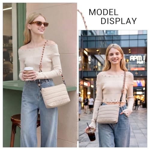 Image of ACUARIO Crossbody Bags for Women - Puffy Tote Bag Purse for Work, Travel, Shoulder Handbag with Small Wallet