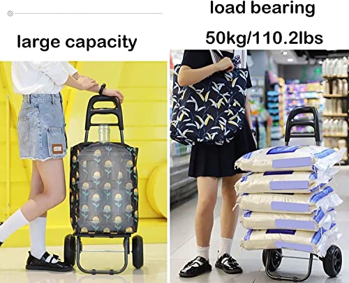 Einkaufstrolley Faltbare Einkaufstrolleys, Einkaufstasche Mit Rädern, Rollender Allzweckwagen, Wiederverwendbare… – Bild 5