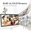 UCMDA Cornice Digitale WiFi da 15,6 pollici, Full HD Touch Screen Smart Digital Photo Frame con 32 GB di Memoria, Rotazione Automatica,Facile Installazione per Condividere Foto e Video Tramite Frameo