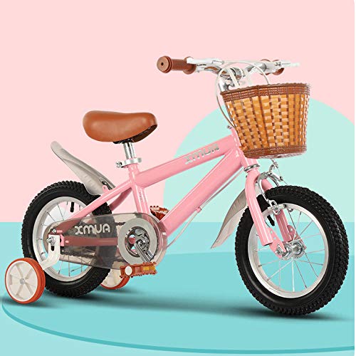 Mfnyp Bicicletas para niños de 2-12 años de Edad, Marco de Acero al Carbono de Bicicletas, 3 Colores, 12