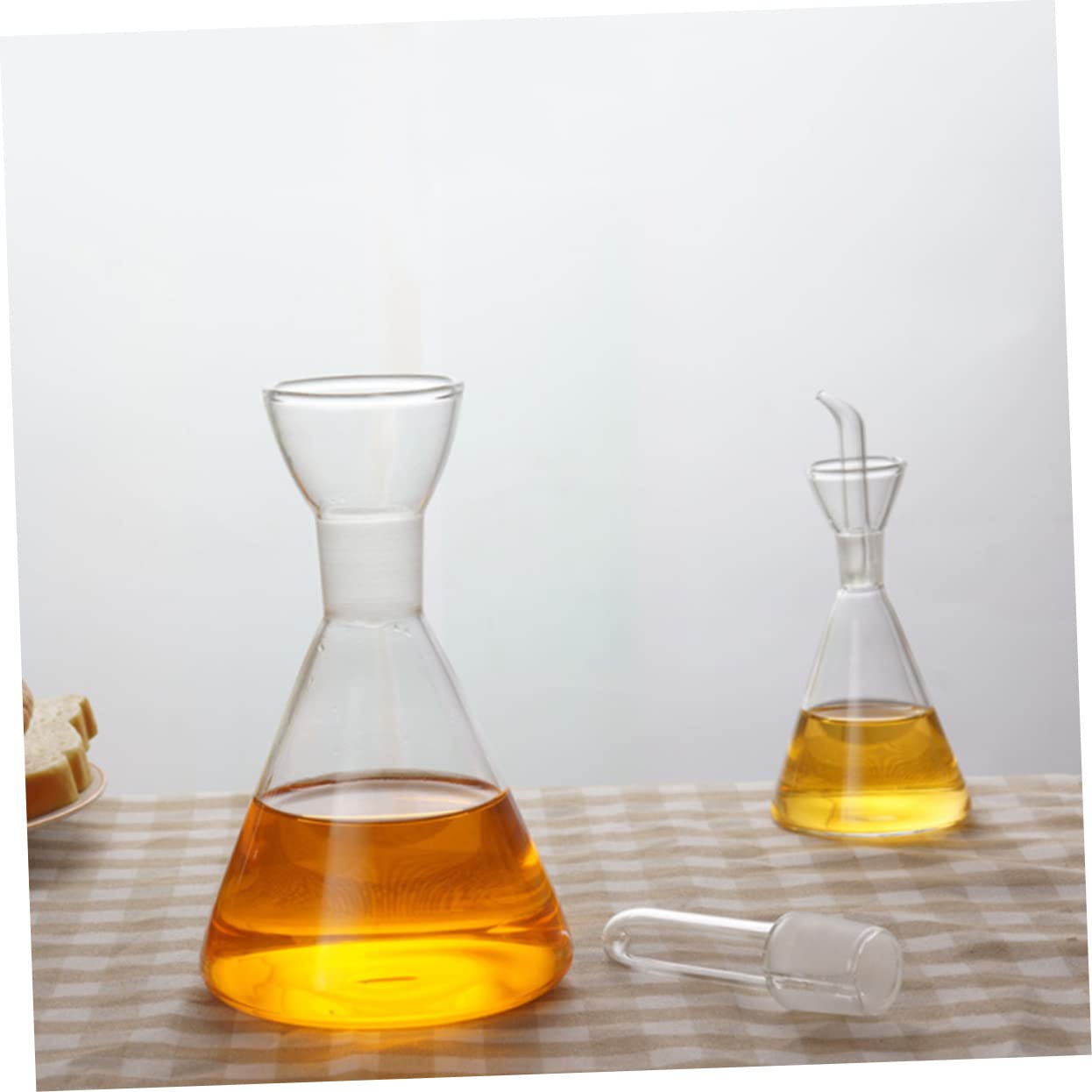 Dispenser Per Olio in Bottiglia Di Vetro Con Beccuccio Antigoccia Per Versare Olio D'oliva e Condimenti Senza Aloni